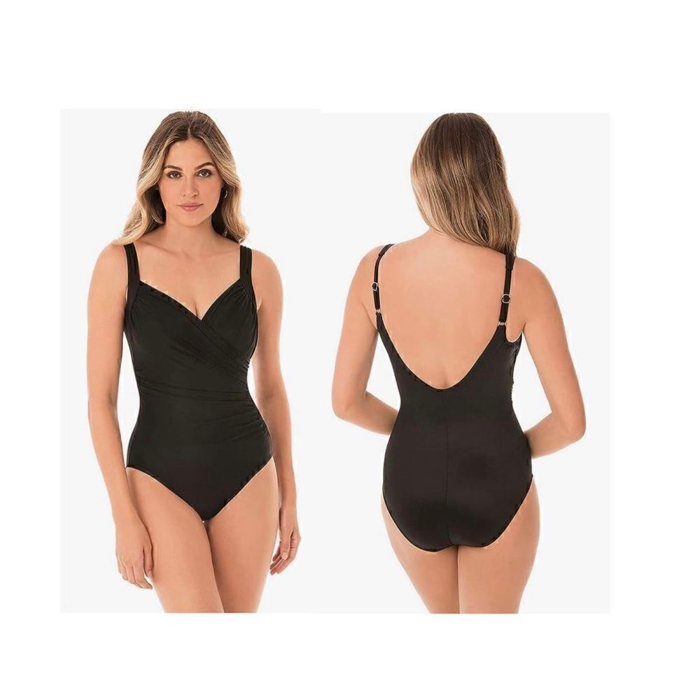Miraclesuit Women's Swimwear DD-Cup Solids Sanibel Sweetheart Neckline